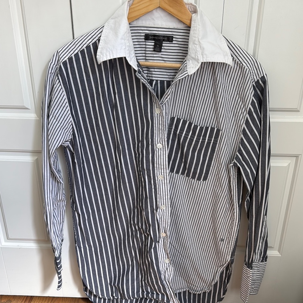 Oversized Striped Button Down - image 1